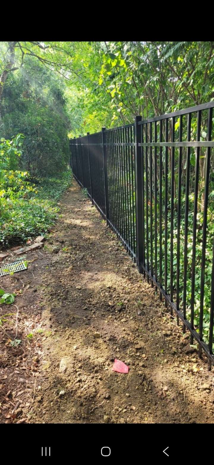 Black aluminum fence